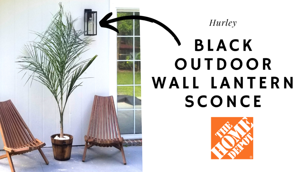 Globe Electric Hurley Exterior Wall Lantern from Home Depot (IN REALITY)