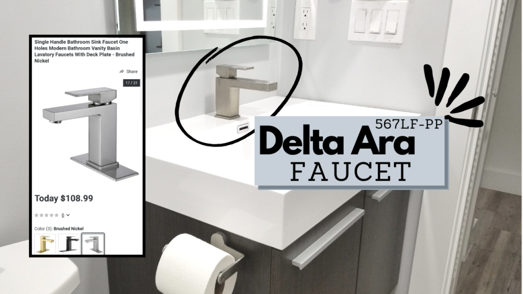 Delta Modern 1.2 GPM Single Hole Bathroom Faucet with 50/50 Pop-Up Drain Model: 567LF-SSPP